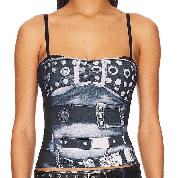 Miaou Tops - Miaou Enzo Top in Belt Print